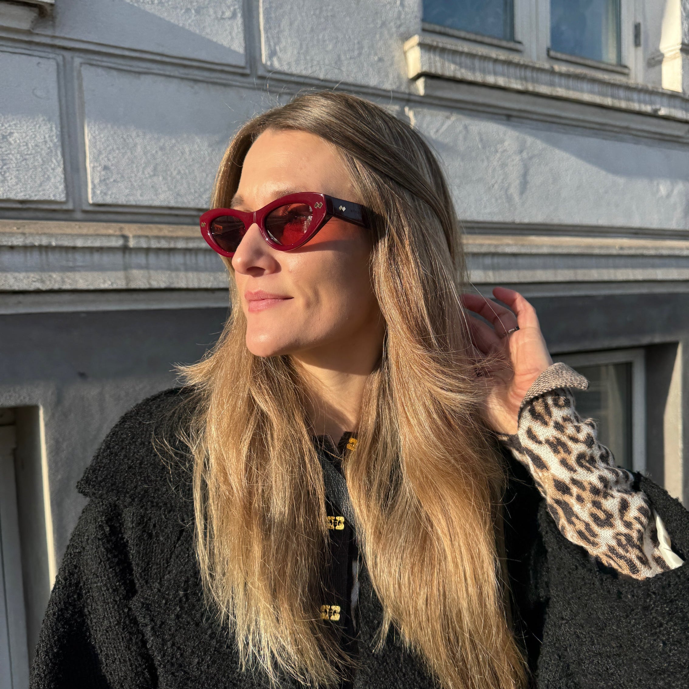 Bottega Veneta BV1350S bordeauxrød