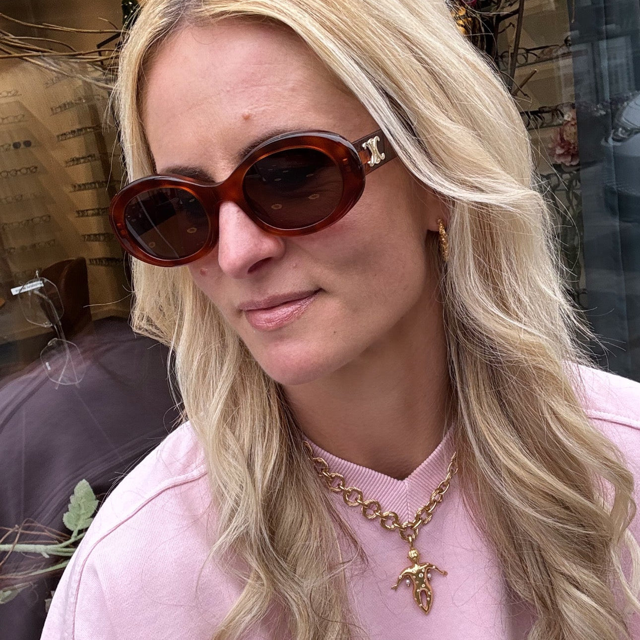 Celine CL40194U Rødlig Havanna