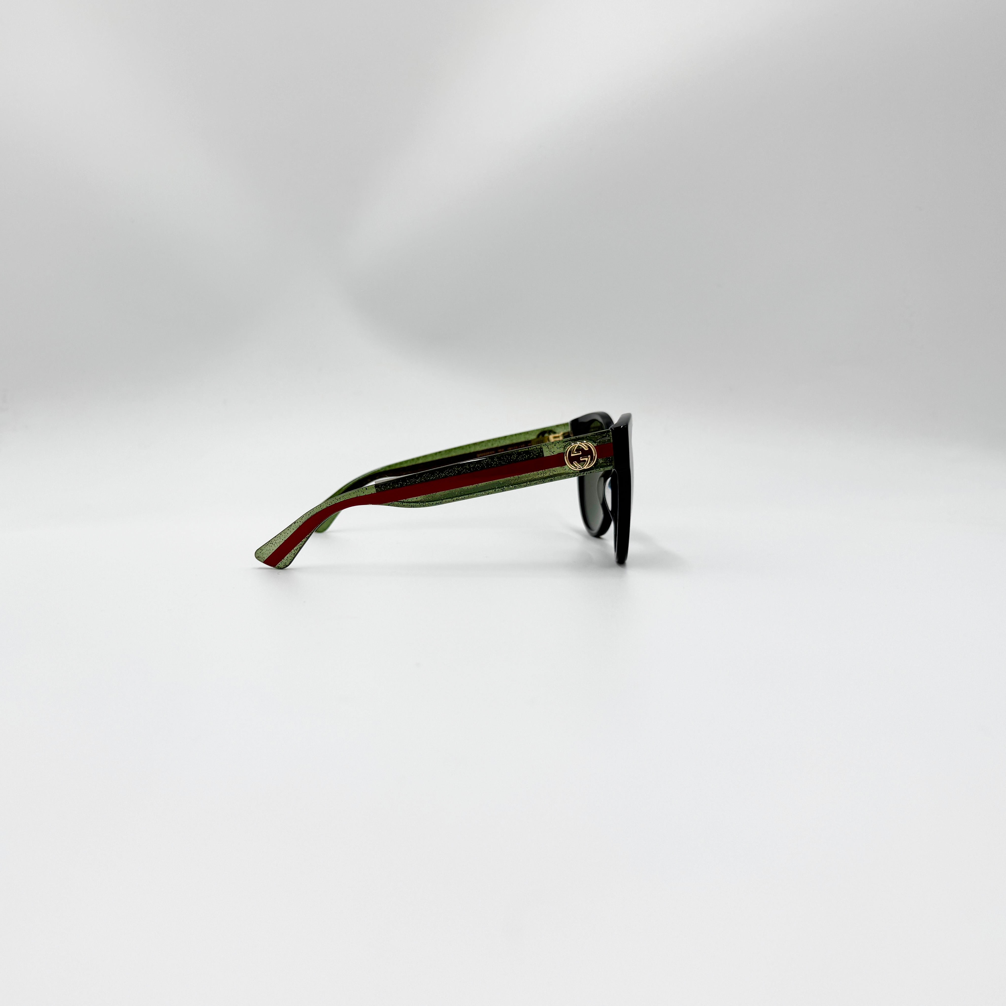 Gucci GG0035 grønne/røde stænger