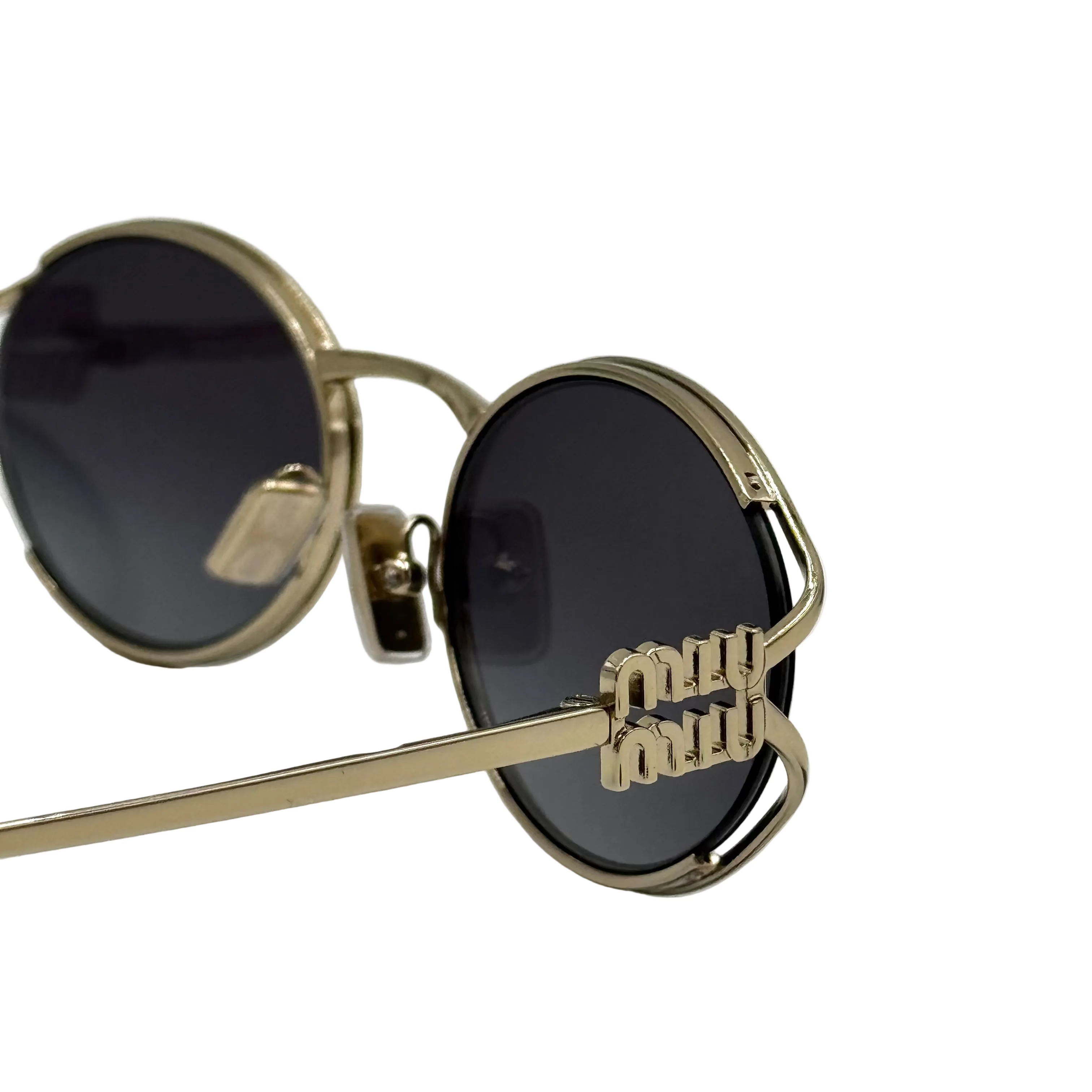 MiuMiu SMU52Y guld (gråt glas)