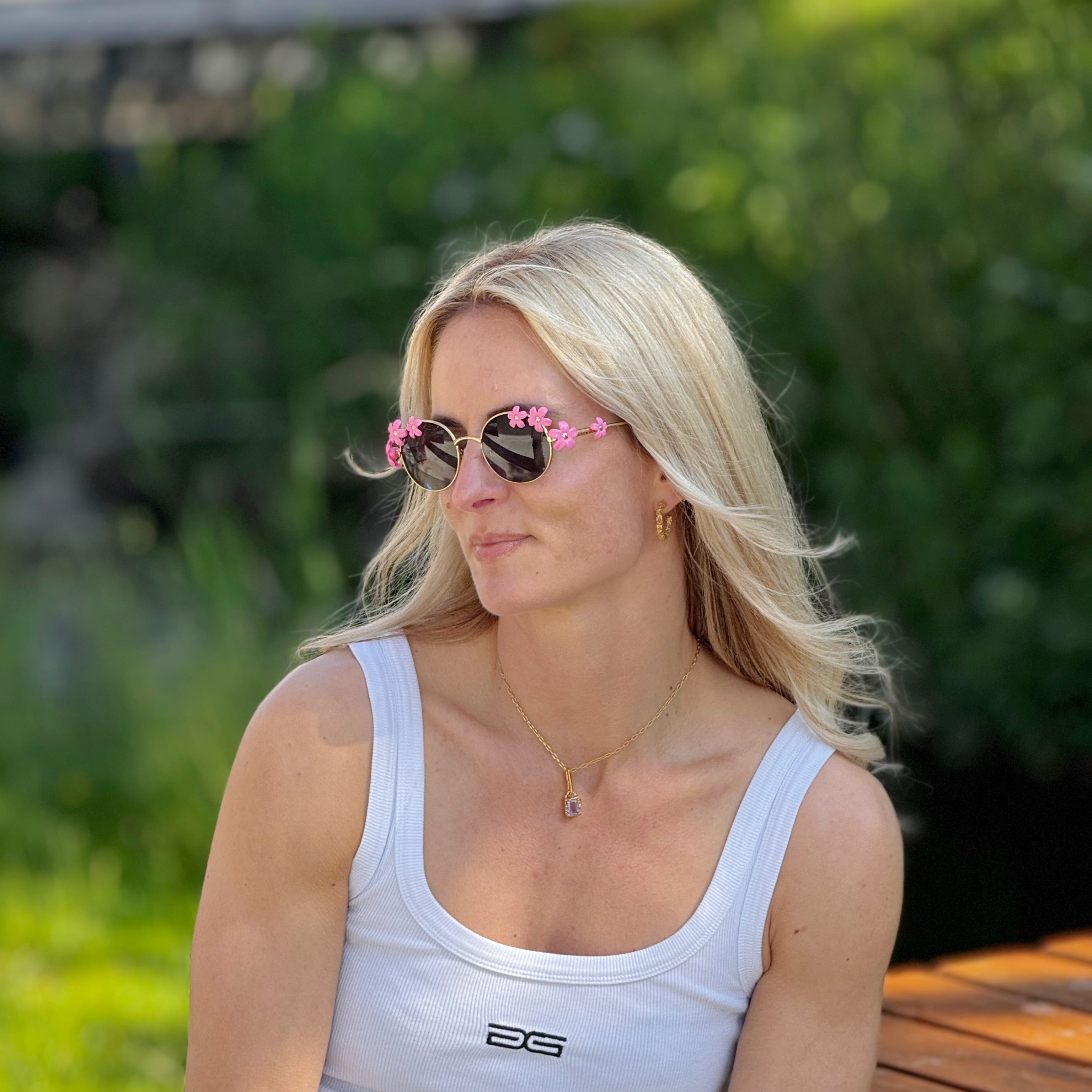 Loewe LW40173U Guld med lyserøde blomster