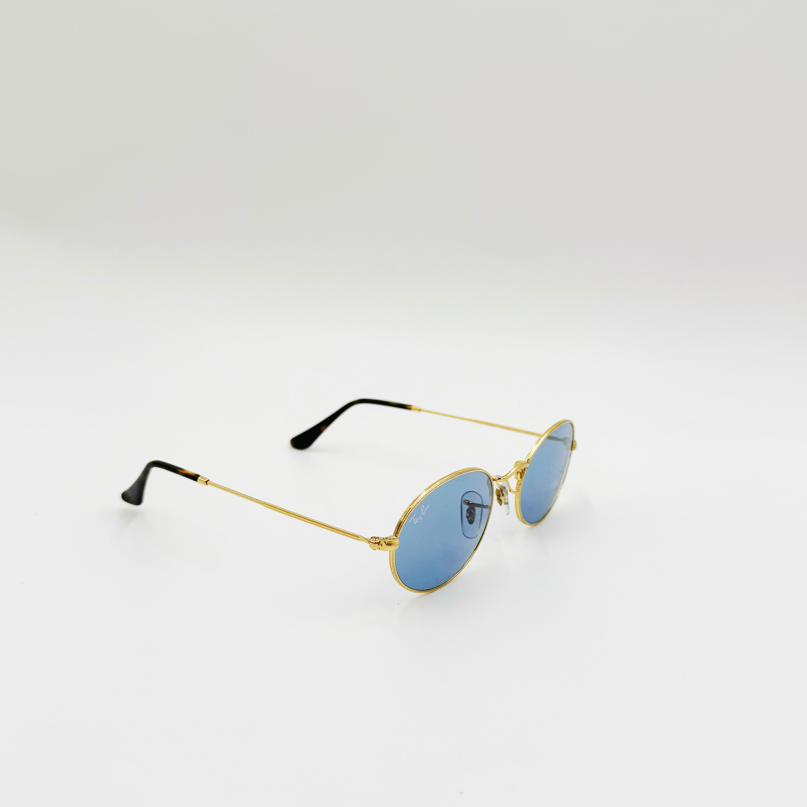 Ray-Ban 0RB3547 0RB3547 - Oval guld med blåt glas