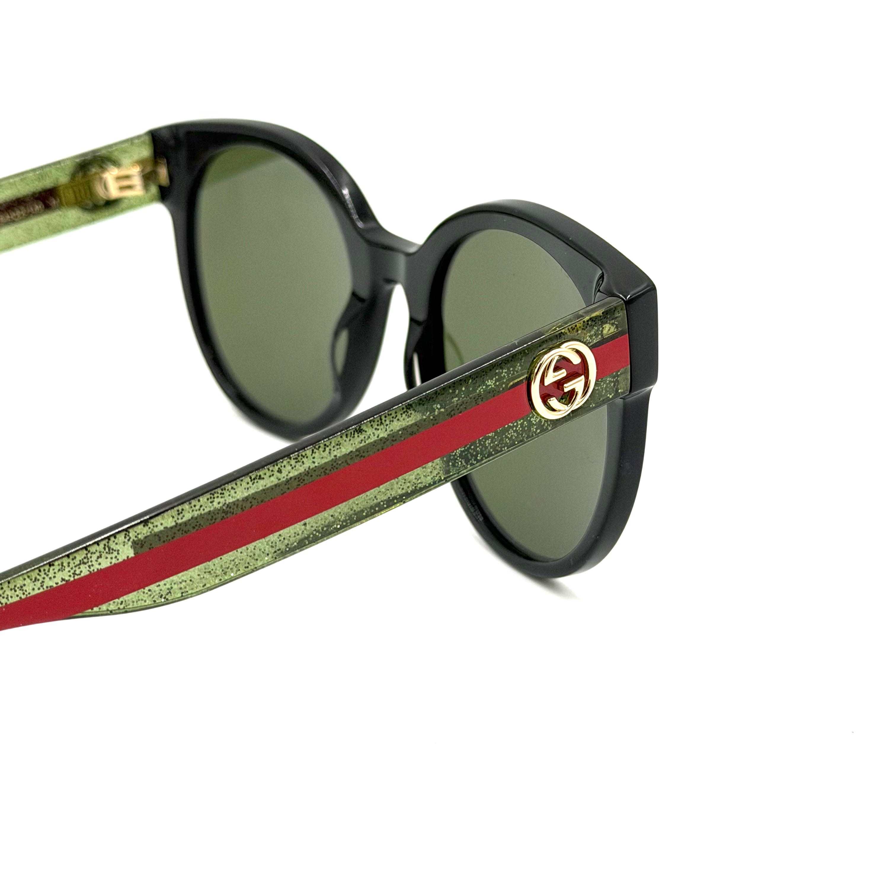 Gucci GG0035SN Sort m. grøn stang