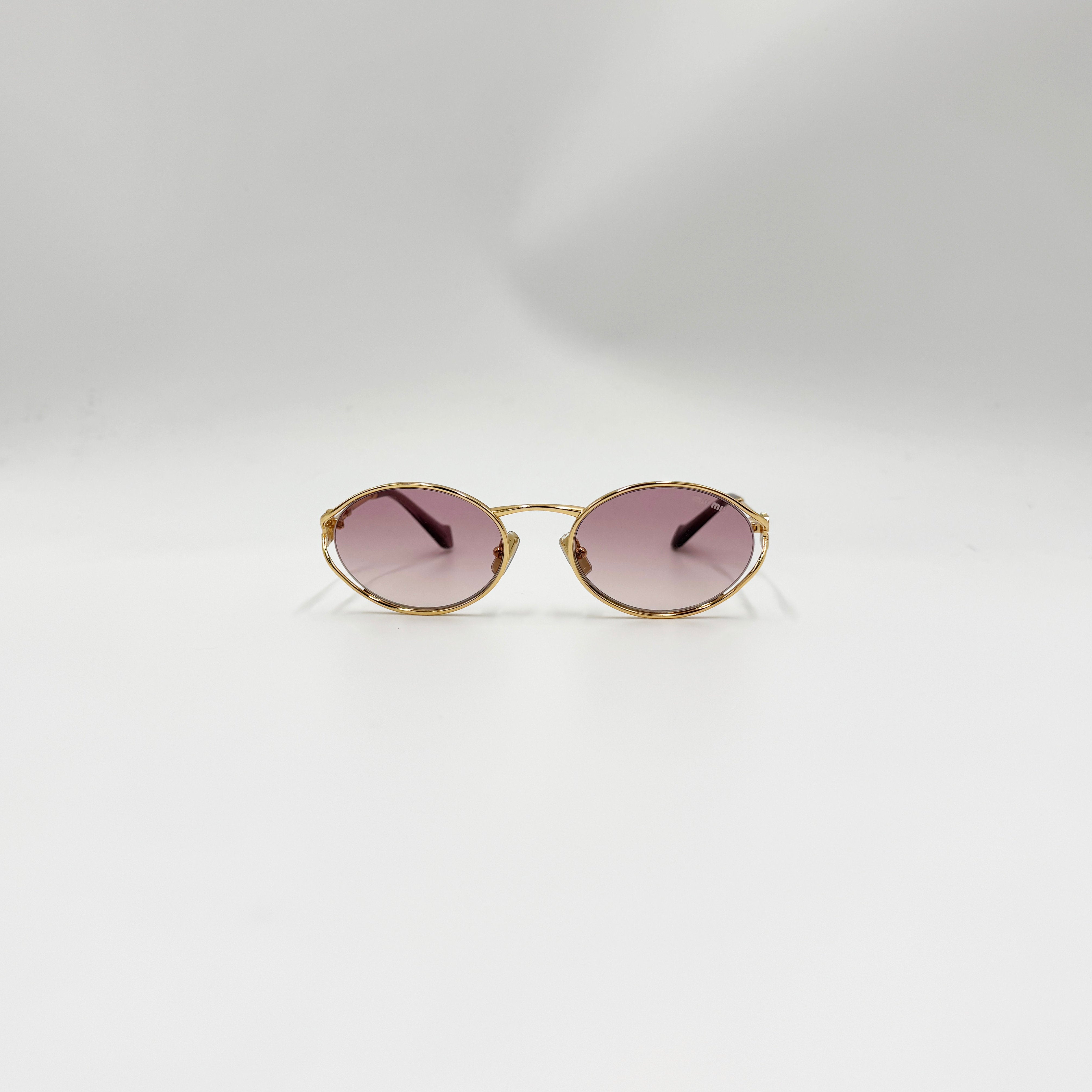 MiuMiu SMU52Y guld/roseglas