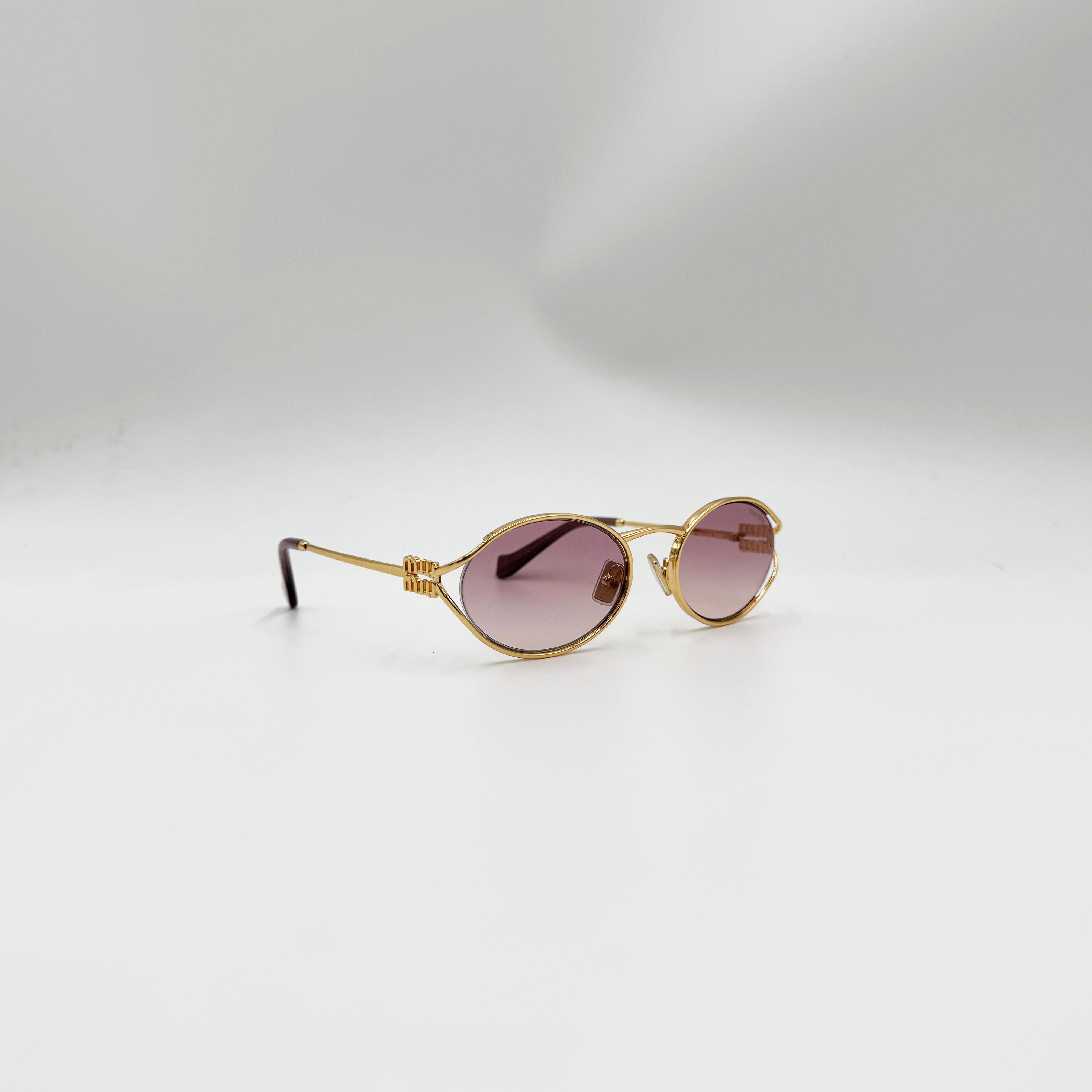 MiuMiu SMU52Y guld/roseglas