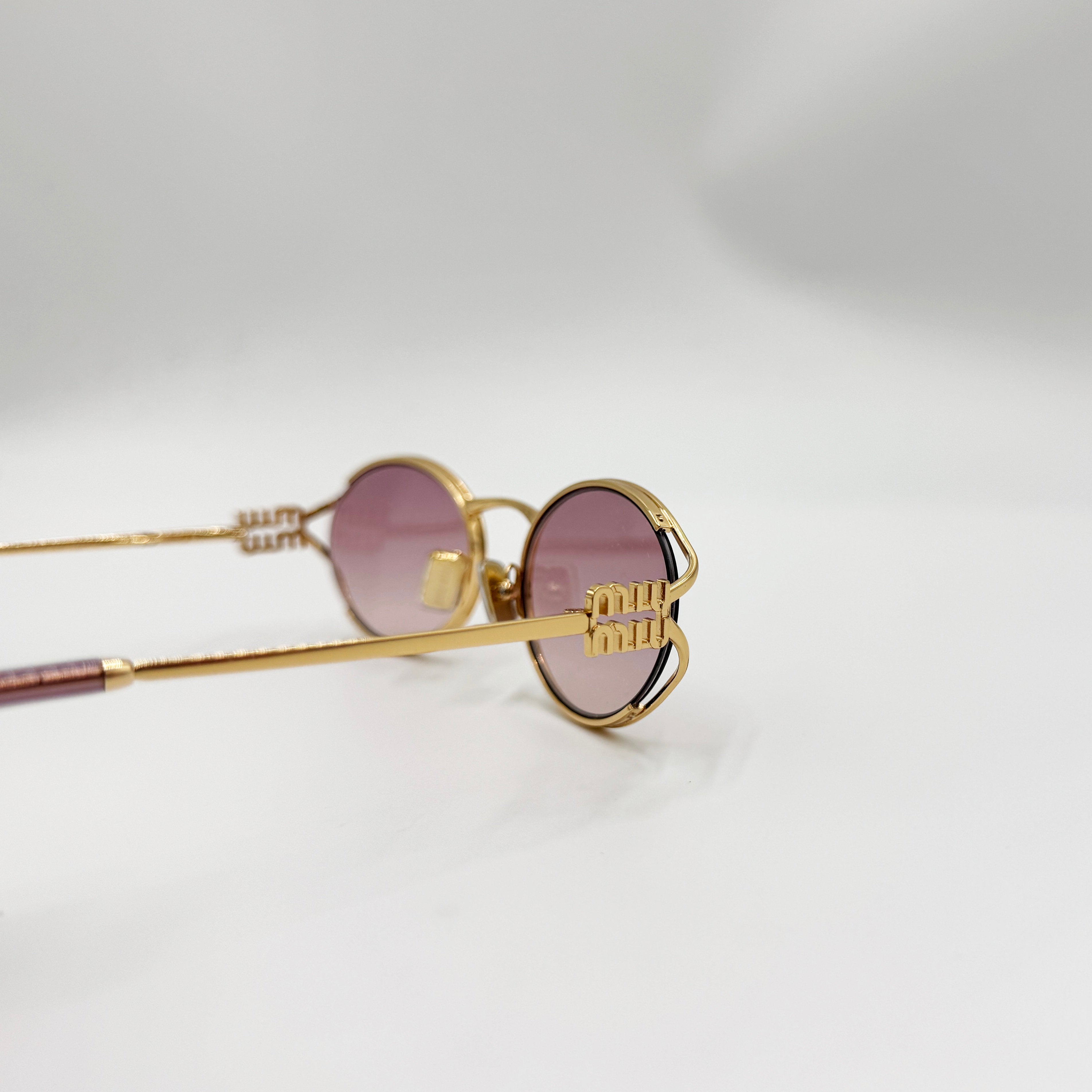 MiuMiu SMU52Y guld/roseglas