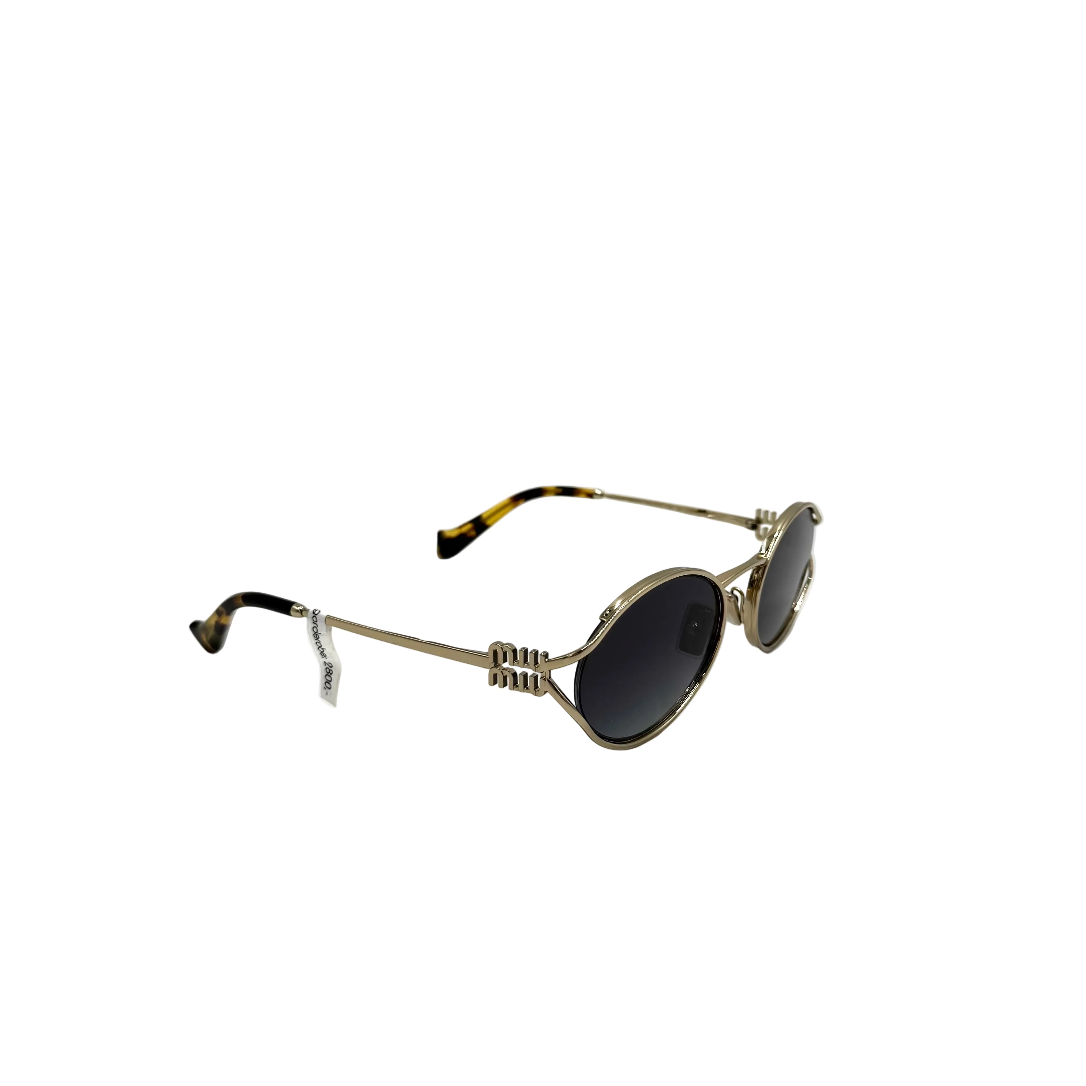 MiuMiu SMU52Y guld (gråt glas)