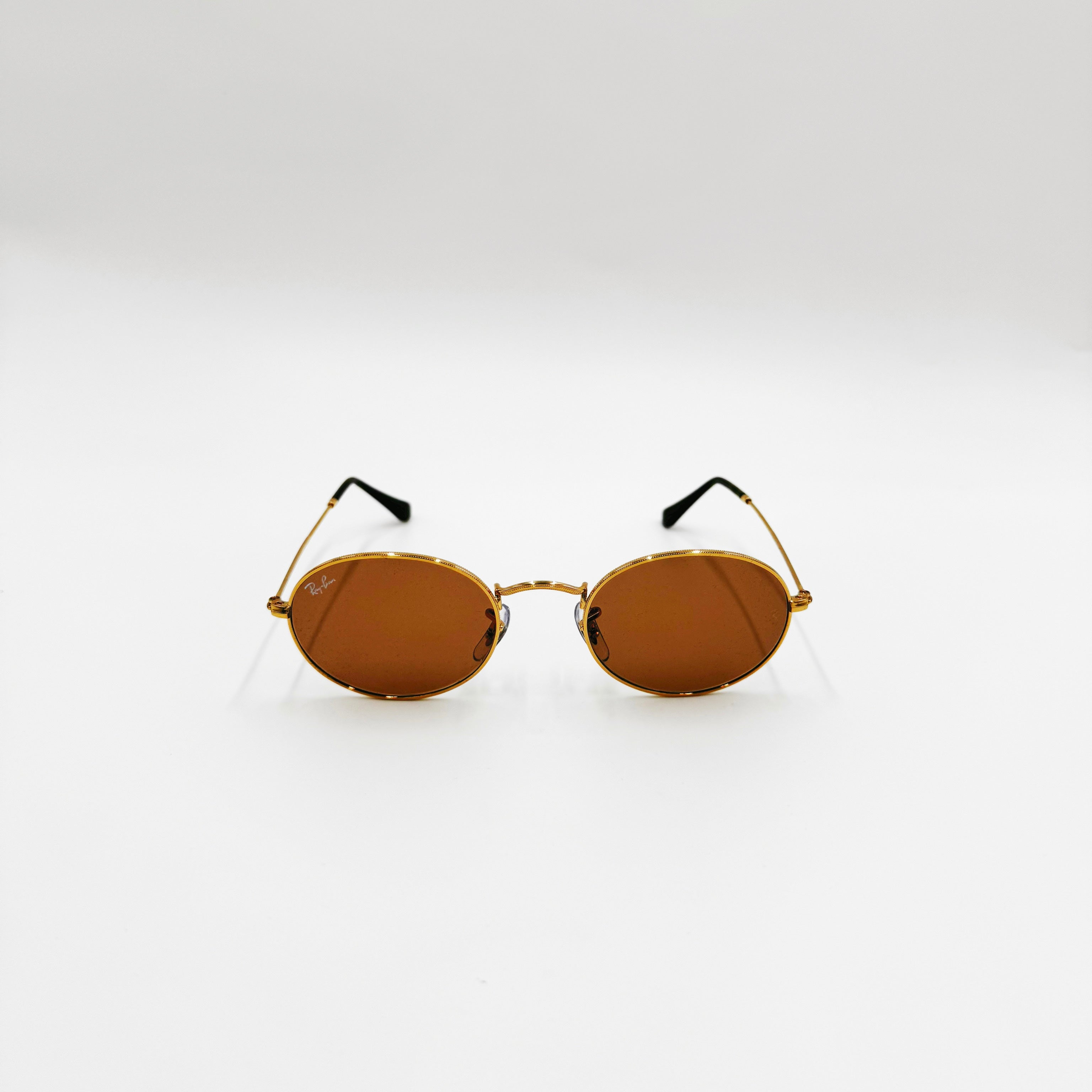 Ray-Ban 0RB3547 - Oval guld med brunt glas