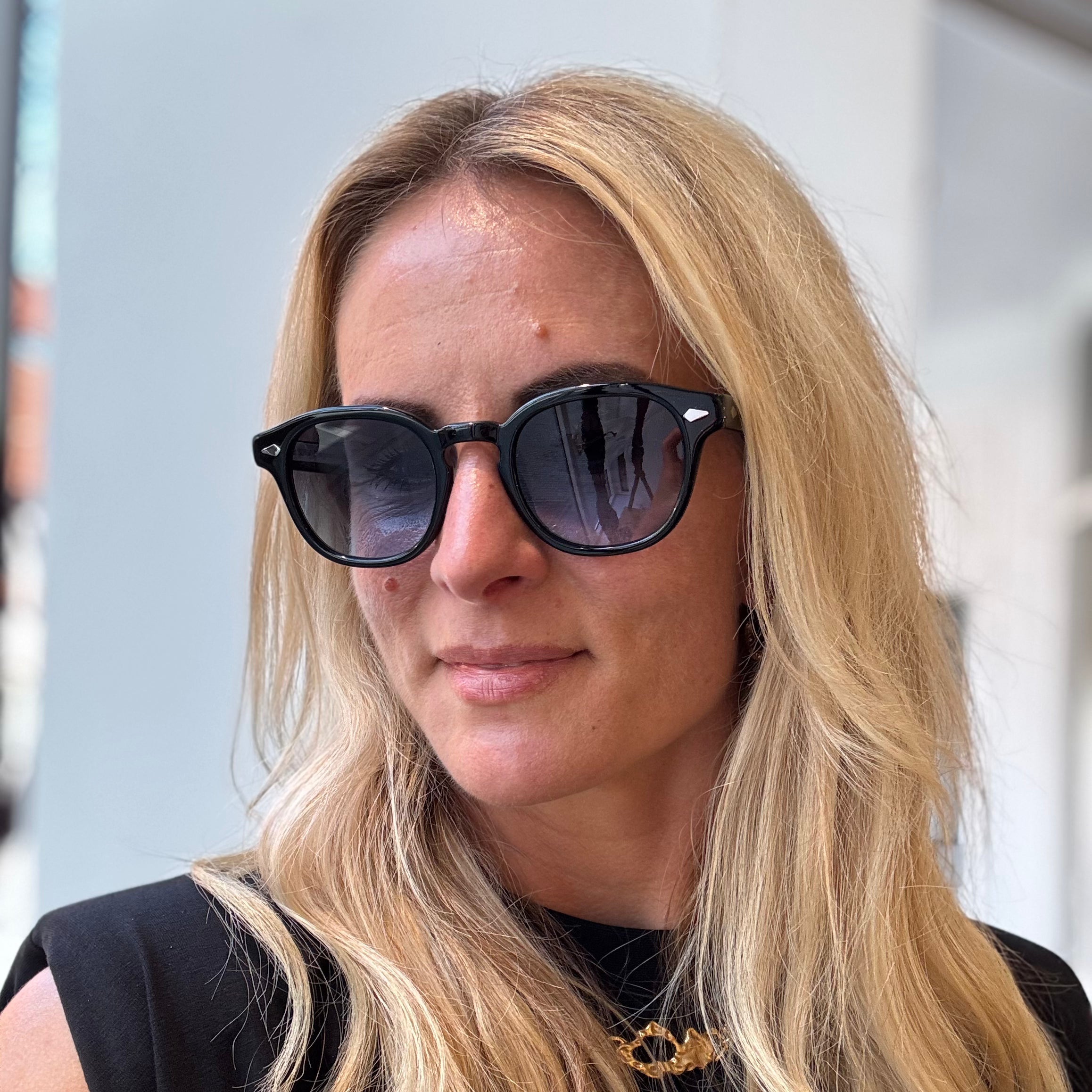 Moscot Lemtosh - Black with blue lense str. 49