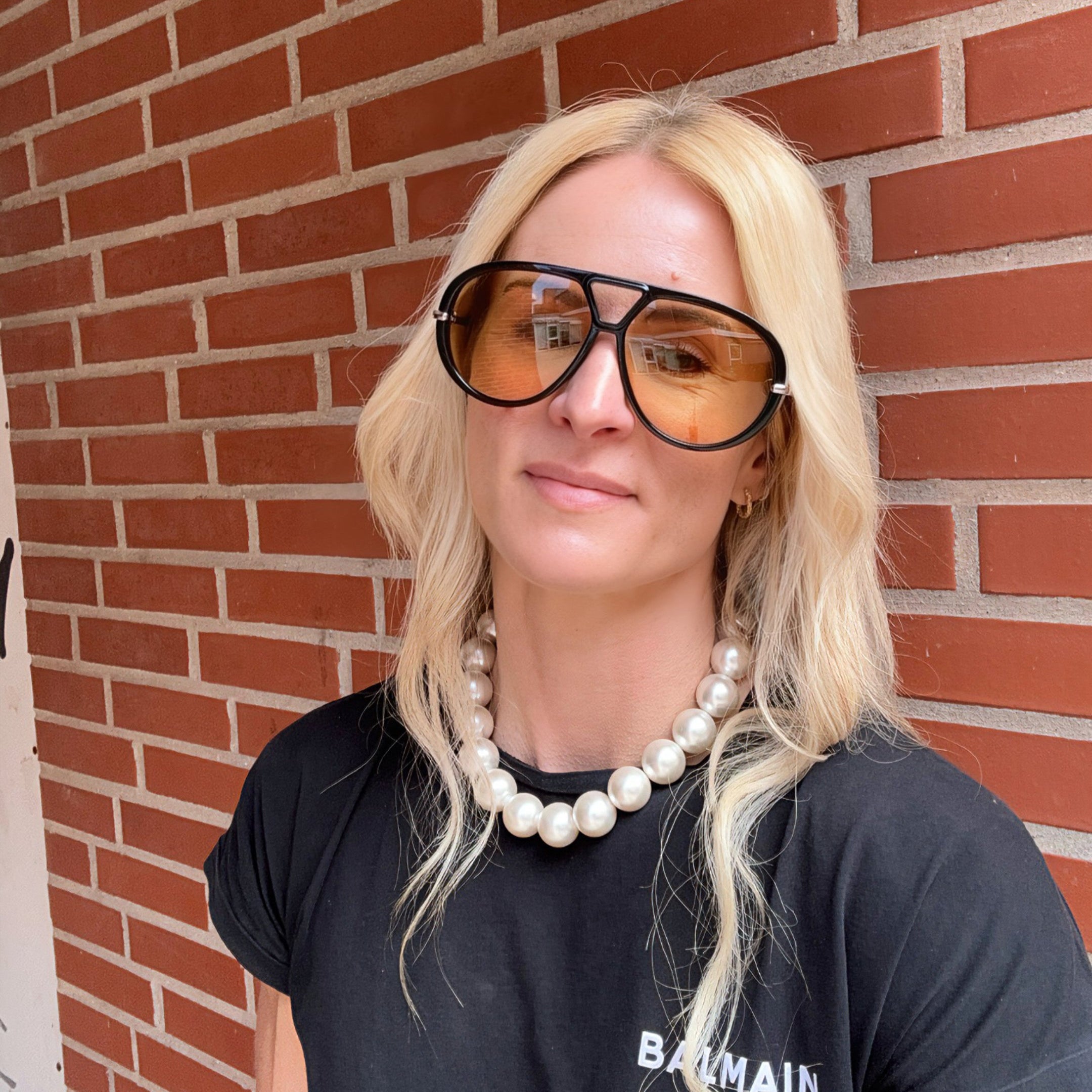 Bottega Veneta BV1274S Sort m. sølv stang