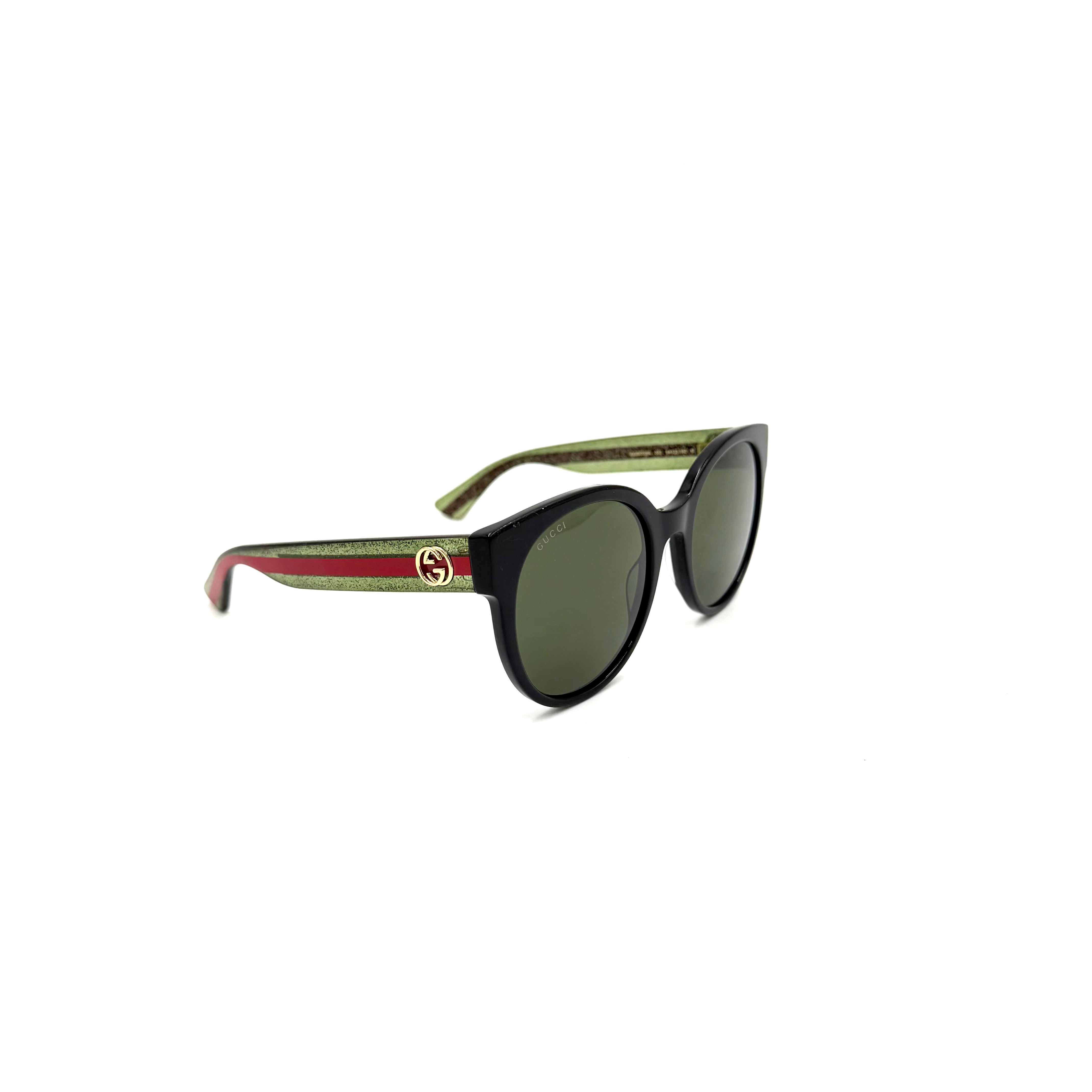 Gucci GG0035SN Sort m. grøn stang