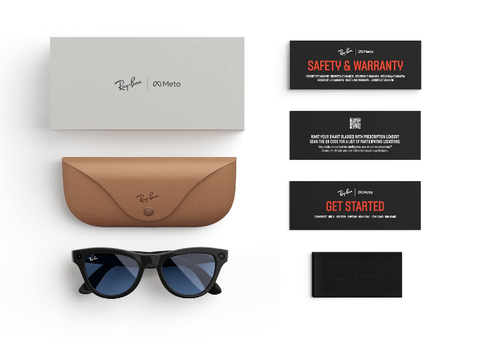 RayBan Meta Skyler ORW4009 Shiny Black Transitions Cerulean Blue str. 52